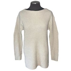 Loft Women's Cozy Knit Cream Crewneck Pullover Longsleeve Sweater Sz XS